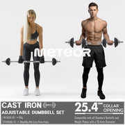 20 kg Adjustable Dumbbell-to-Barbell Weight Set