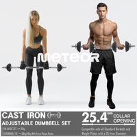 20 kg Adjustable Dumbbell-to-Barbell Weight Set