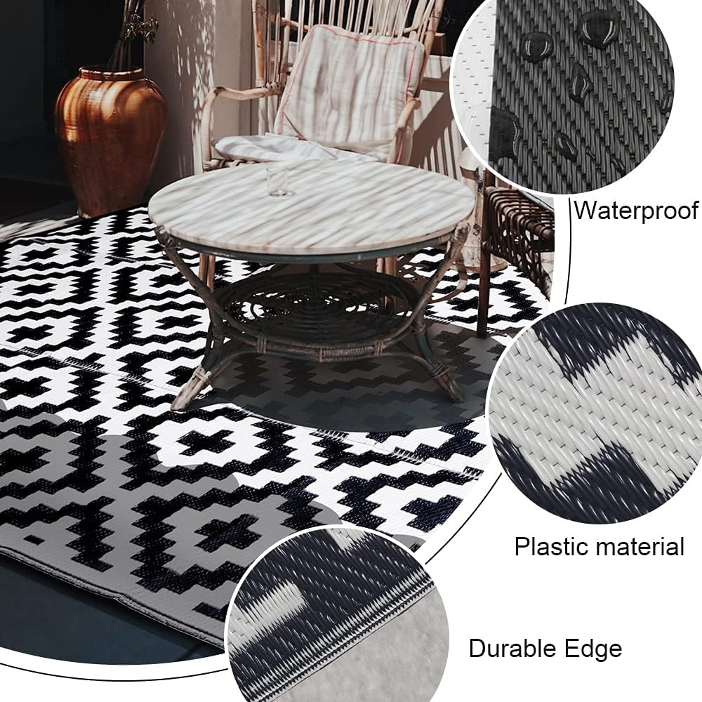 150 × 245 cm Reversible Plastic Outdoor Rug