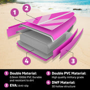 10 ft 6 in Inflatable Stand-Up Paddle Board Bundle – Pink