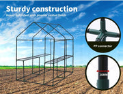 2-Tier Walk-In Greenhouse with PVC Cover