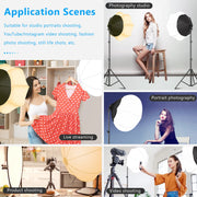 Photography Softbox Lighting Kit 3200 - 5600K Bi-Color Dimmable Continuous Lighting LED Soft Box Photo Studio Equipment with 720PCS SMD LED Beads/Remote/Power Adapters/Carry Bag for Portrait Product Fashion Video Shooting