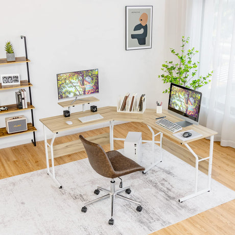 Home Office L-shaped Reversible Corner Desk