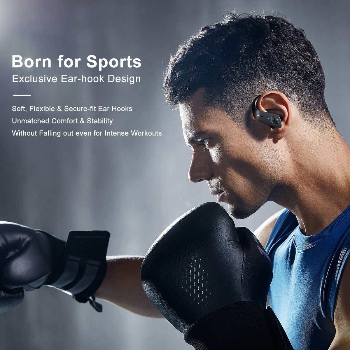 Axloie Wireless Earbuds, Bluetooth 5.0 Headphones True Wireless Premium Deep Bass IPX7 Waterproof 35H Playtime in-Ear TWS Stereo Earphones with Charging Case for Sport Running Gym Workout (BlackUpgraded)