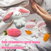 Reversible Zipper Bunny Plush – 18 cm