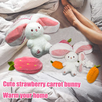 Reversible Zipper Bunny Plush – 18 cm