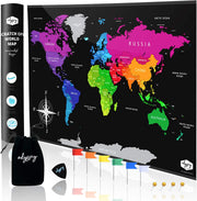 Large Premium Full Colour Scratch Off World Map
