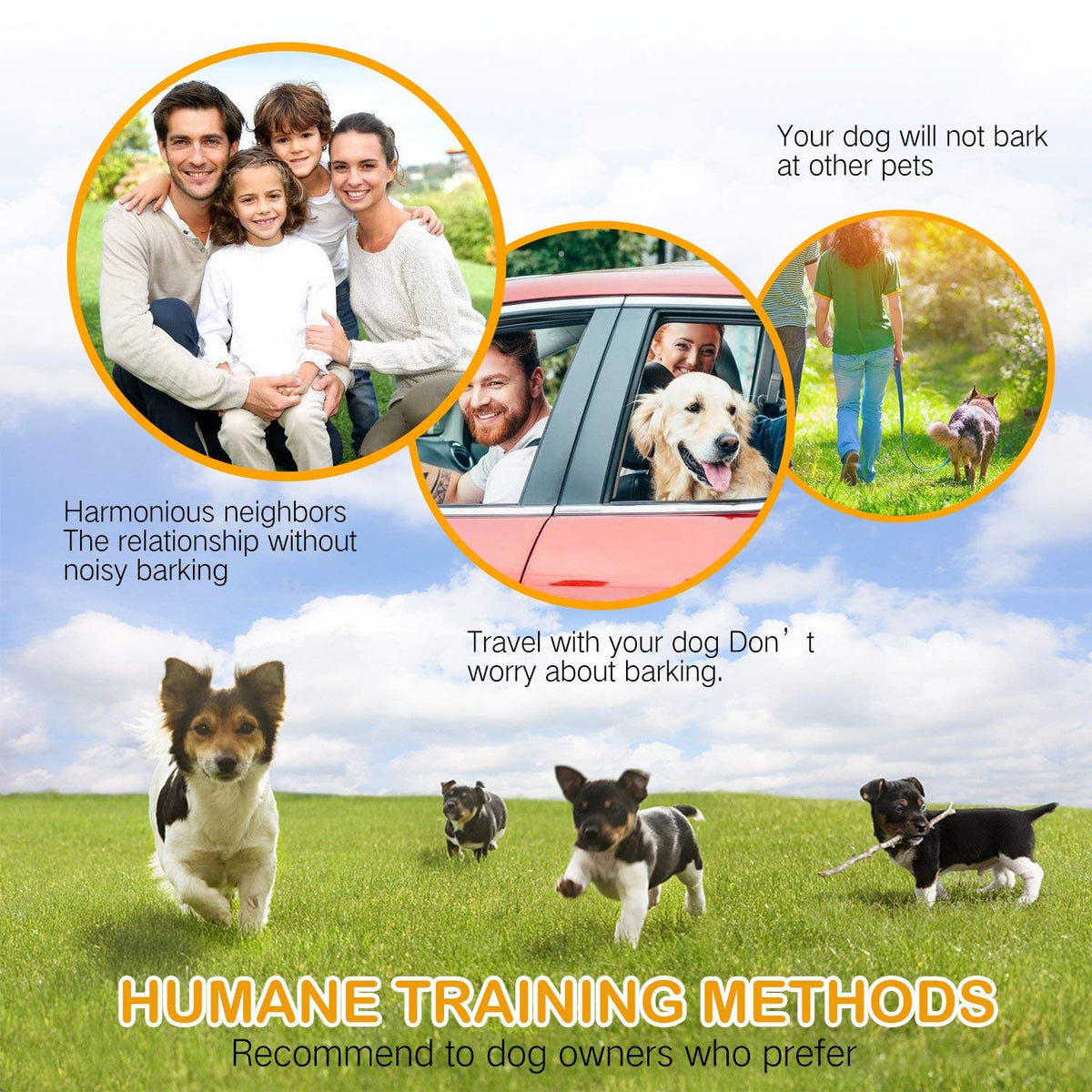 Rechargeable Anti-Bark Collar with Beep & Vibration – 7 Sensitivity Levels