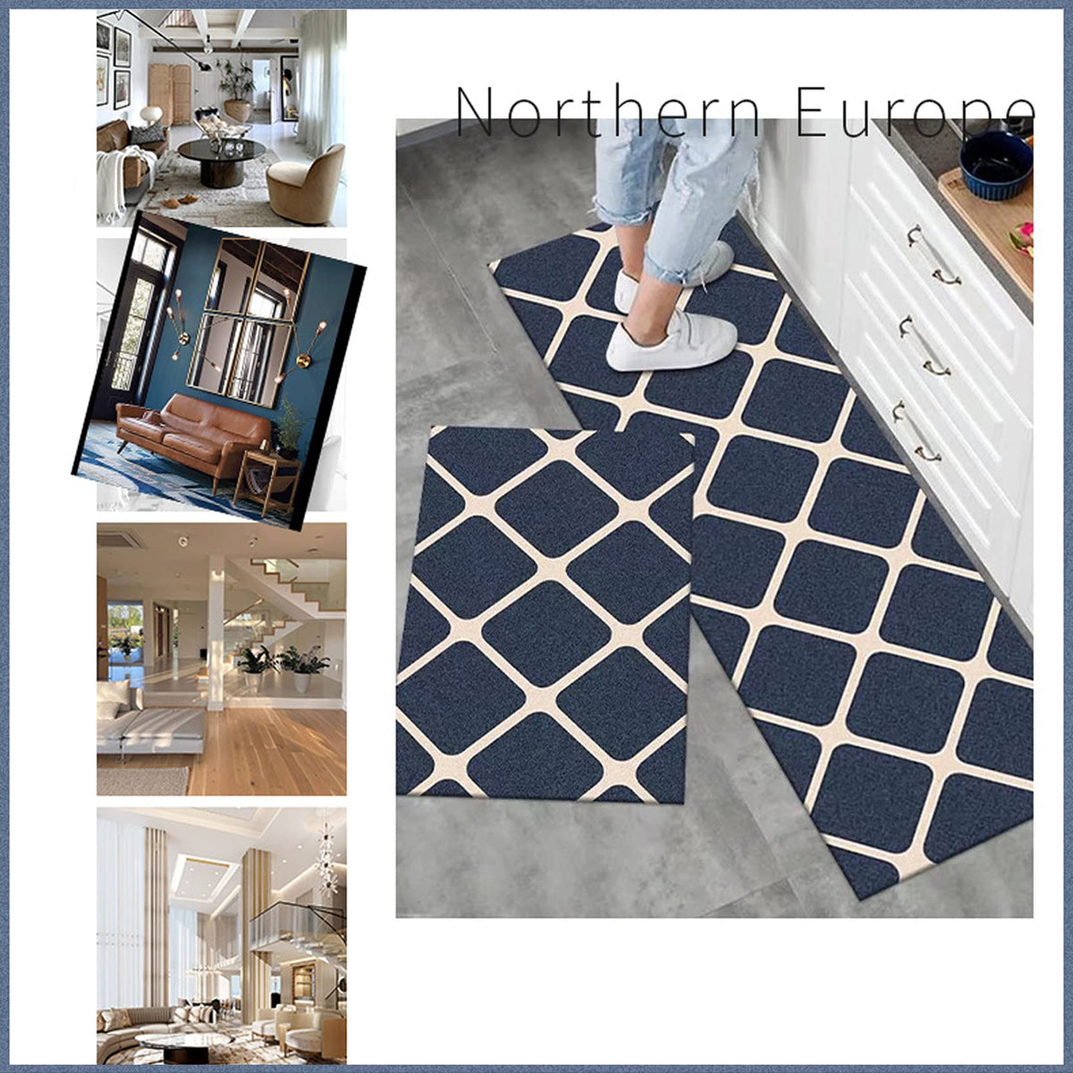 2-Piece 10 mm Cushioned Kitchen Mat Set – Matrix