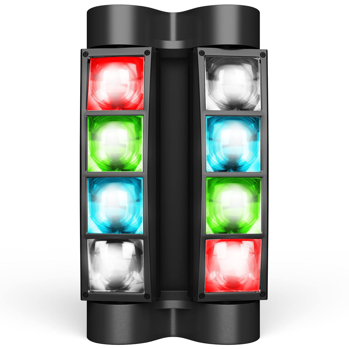 Party Lights DJ/Disco Lights, 8x3W Mini Spider Moving Head LED Beam Stage Light RGBW, Sound Activated/DMX-512 Control for Party, bar, Celebration, Concert, Club