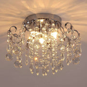 Pendant Lamp European Style Crystal Ceiling Small Chandelier Modern Minimalist Porch Aisle Corridor Restaurant Light, Silver
