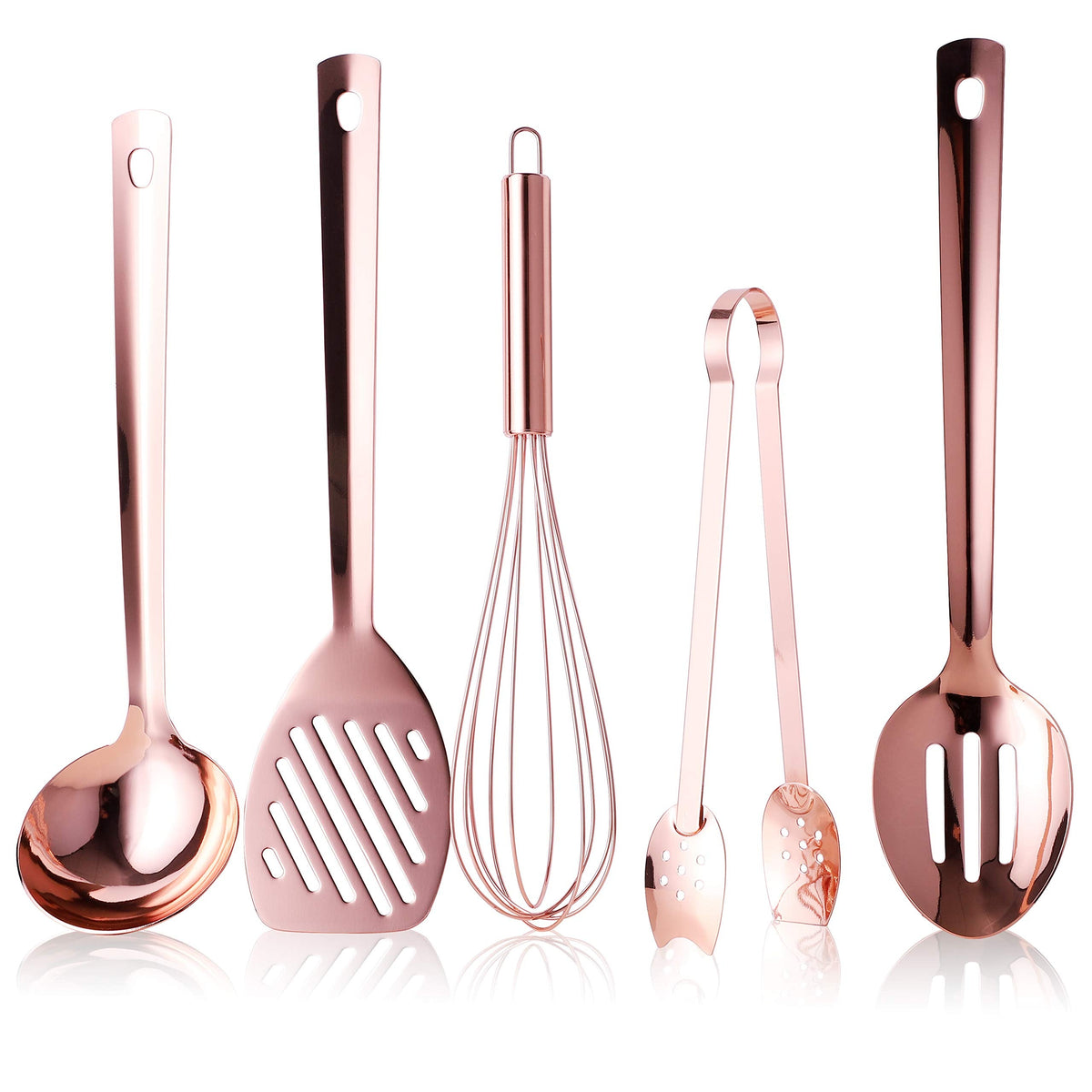 5-Pack Rose Gold Cooking Utensil Set