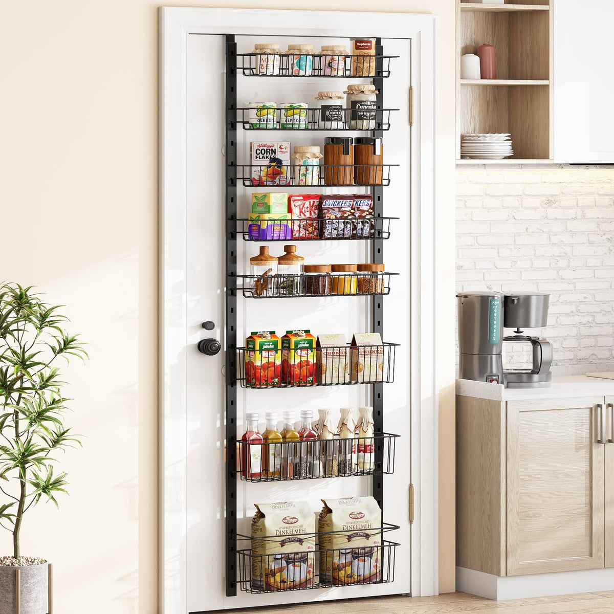 8-Tier Adjustable Over-Door Pantry Organiser