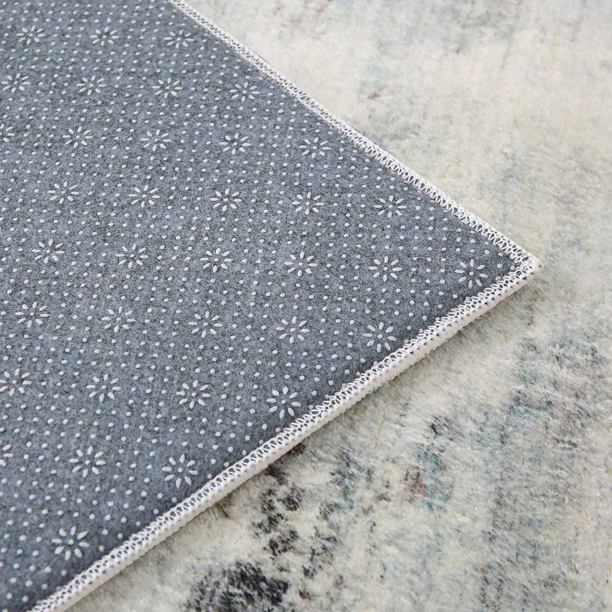 200 × 250 cm Grey Abstract Medium-Pile Area Rug