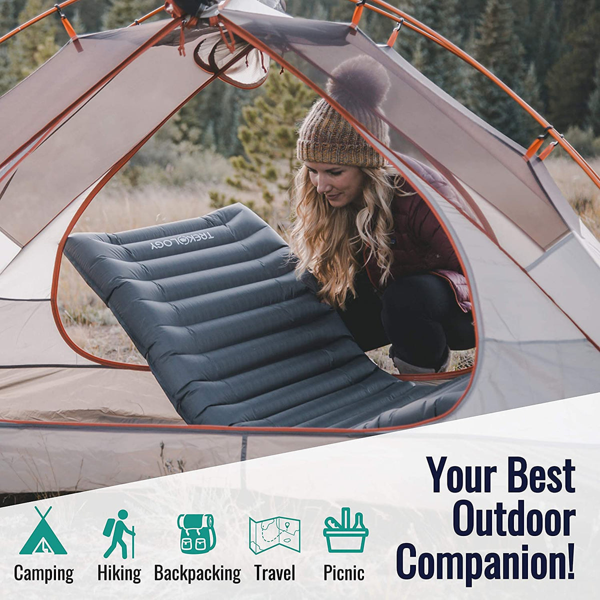 Sleeping Mat, Sleeping Pad, Inflatable Mattress, Camping Mattress Hiking Mattress Camping Sleeping Gear Camping Mat Bed Camping Air Mattresses Camping Gear Camping & Hiking Equipment