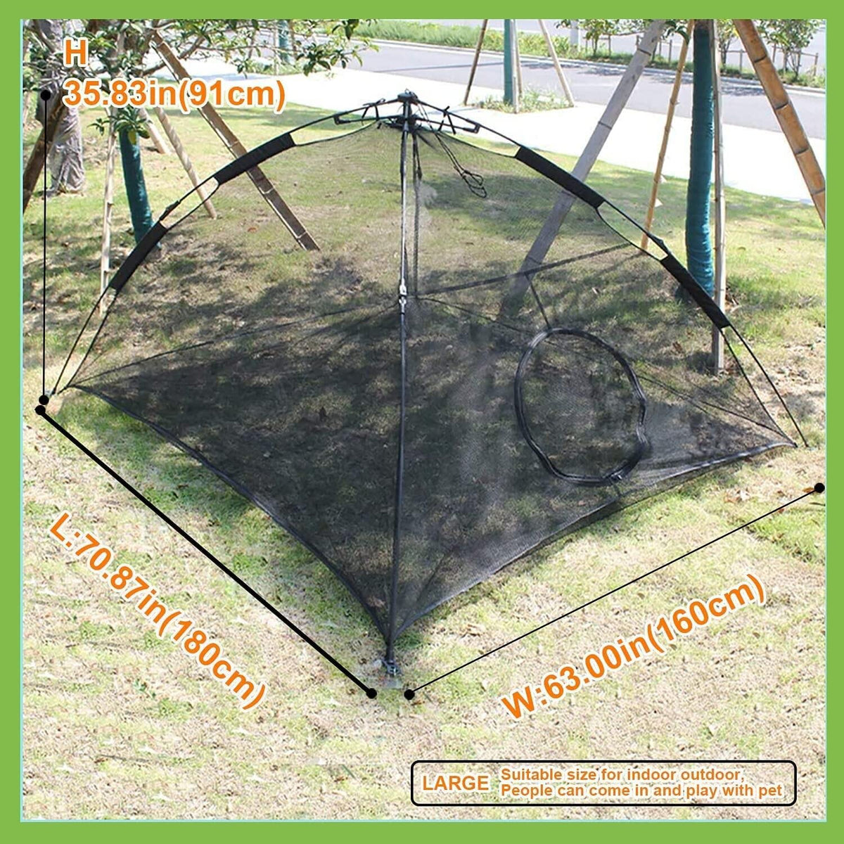 Large Pop-Up Cat Tent & Outdoor Pet Enclosure