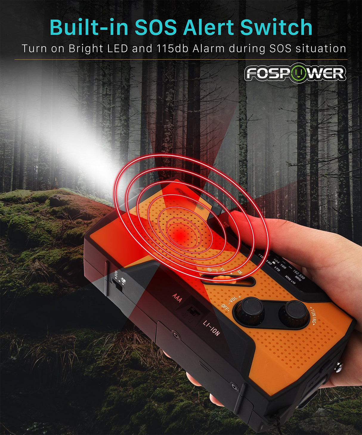 Emergency Solar Hand Crank Portable Radio