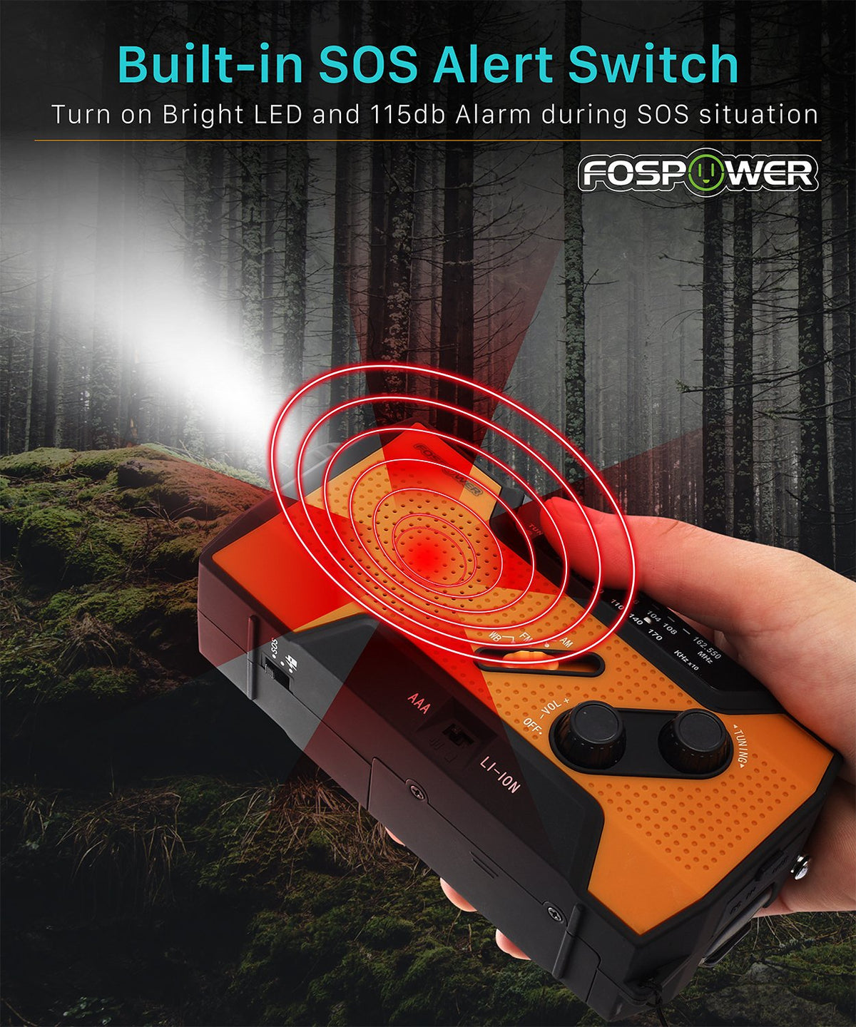 Emergency Solar Hand Crank Portable Radio