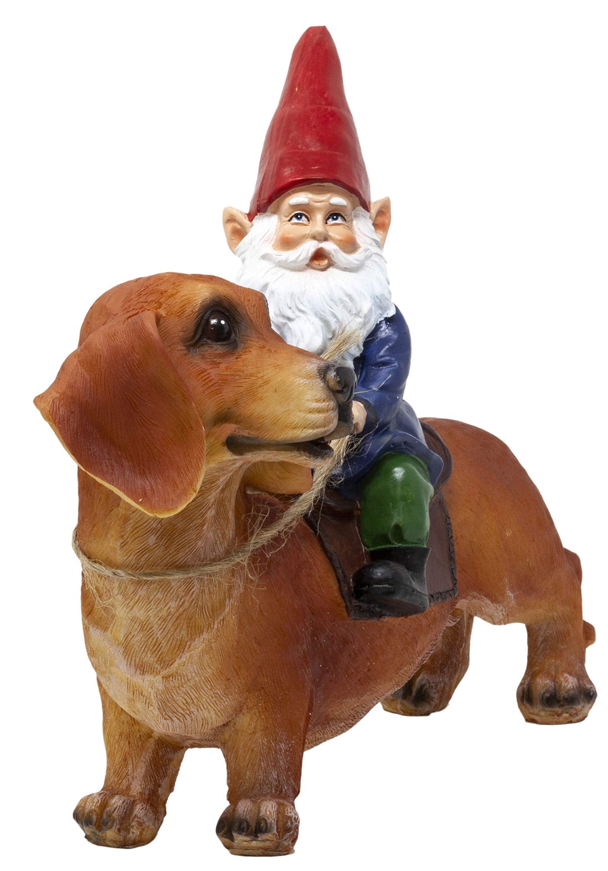 Gnome & Dachshund Garden Statue