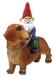 Gnome & Dachshund Garden Statue