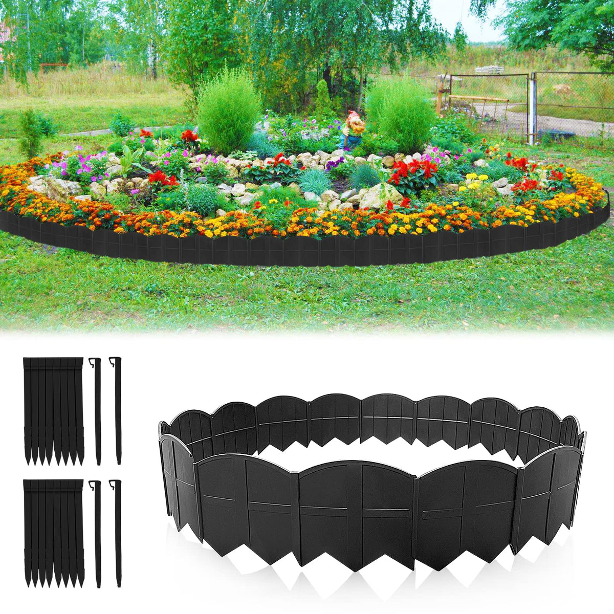 Interlocking Flexible Garden Edging – 20 Pieces