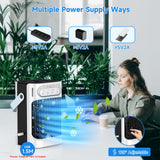 Portable Air Conditioners, TIOKVIOP Evaporative Air Cooler [Upgraded 10W & 3 Cool Mist] 3 in 1, 3 Wind Speed & 7 LED Light, 3 Cool Mist & 2-8H Timer Cold AC, Personal Mini Air Cooling Fan for Room