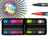 36 Dual Tip Brush Pens
