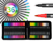 36 Dual Tip Brush Pens