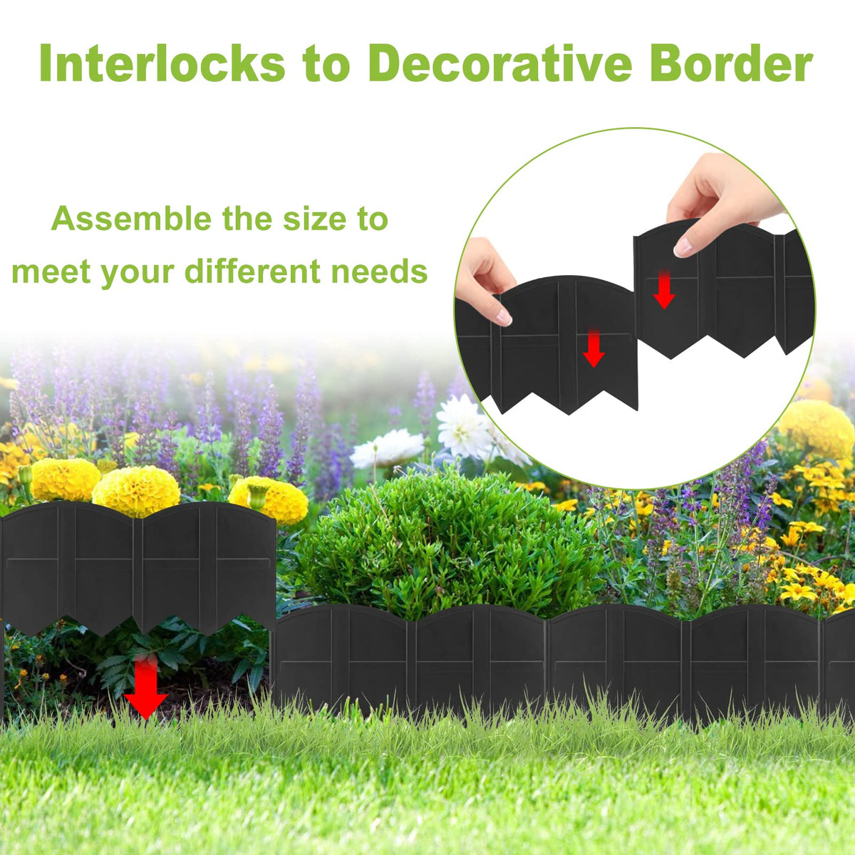 Interlocking Flexible Garden Edging – 20 Pieces