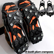 8-Spike Stainless Steel Ice Traction Cleats for Boots