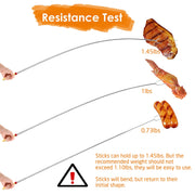 Marshmallow Roasting Stick, Splaks Marshmallow 8 Roasting Sticks 32 Inch Telescoping Extendable Roasting Sticks for BBQ Camping Campfire Grill Outdoor(Pack of 8 Sticks)