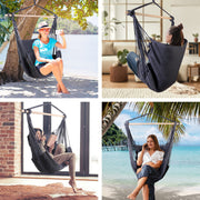 Grey 2-Cushion Hammock Chair – Up to 120 kg