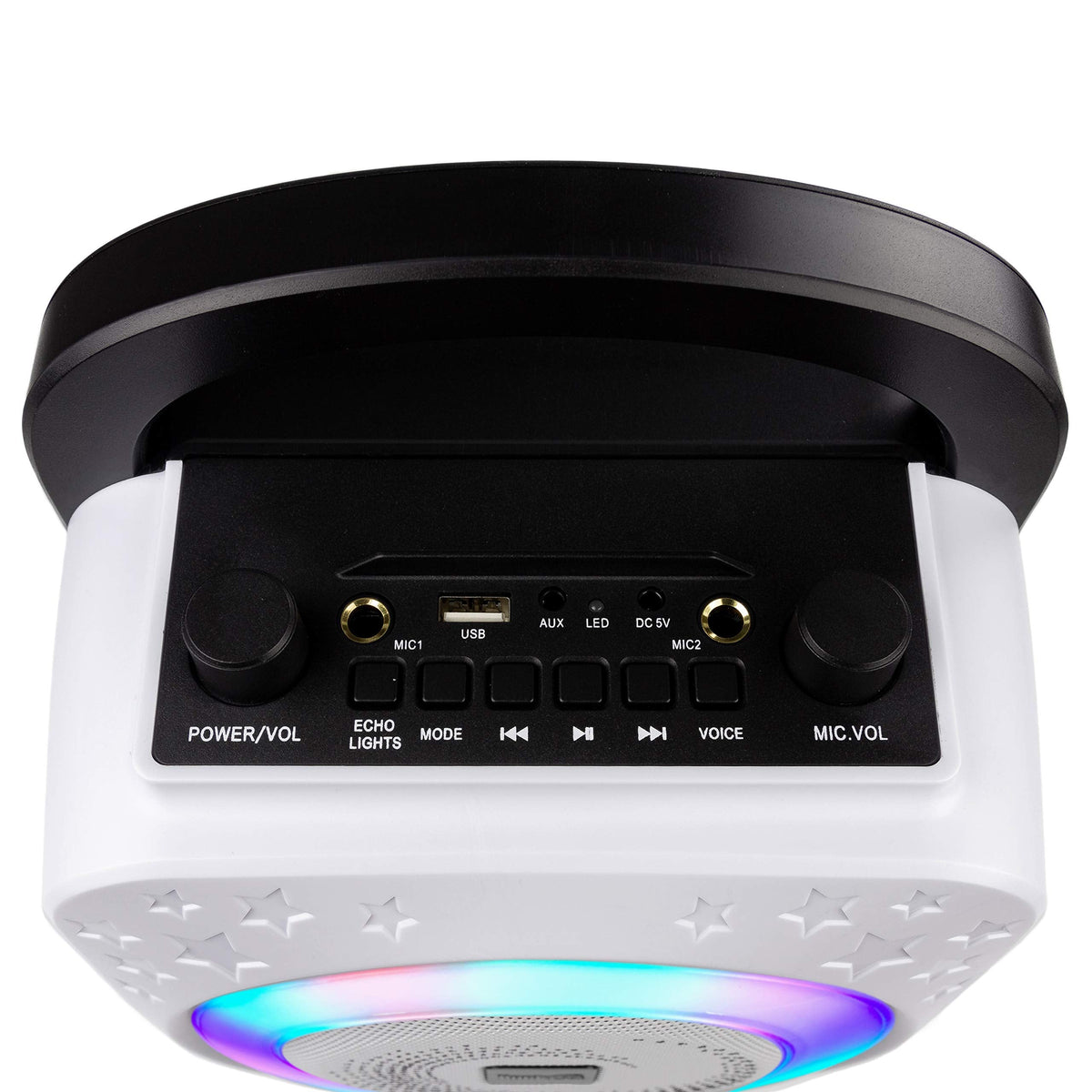 RockJam SP150 Bluetooth Karaoke Machine with 2 Wired Microphones