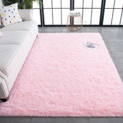 150 × 245 cm Pink Plush Shag Area Rug