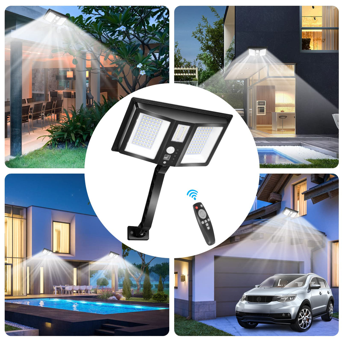 138-LED Solar Motion Wall Light – 4400mAh & 5 Modes