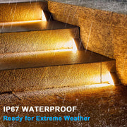 Warm-White Solar Step & Deck Lights – 6 Pack