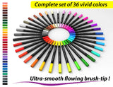 36 Dual Tip Brush Pens