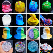 Unicorn DIY Slime kit Supplies-6 Cloud Slime6 Clear Slime3 Jelly Cube5 Unicorn55 Glitter4 Magic Clay with DIY Slime Tool and Slime Box