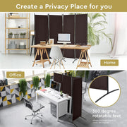 221 × 172 cm 4-Panel Fabric Room Divider – 3 Colours