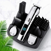 Beard Trimmer, Cordless Hair Clippers Hair Trimmer for Men, Waterproof Body Mustache Nose Ear Facial Cutting Groomer, Electric Shaver All in 1 Grooming Kit, USB Rechargeable & LED Display
