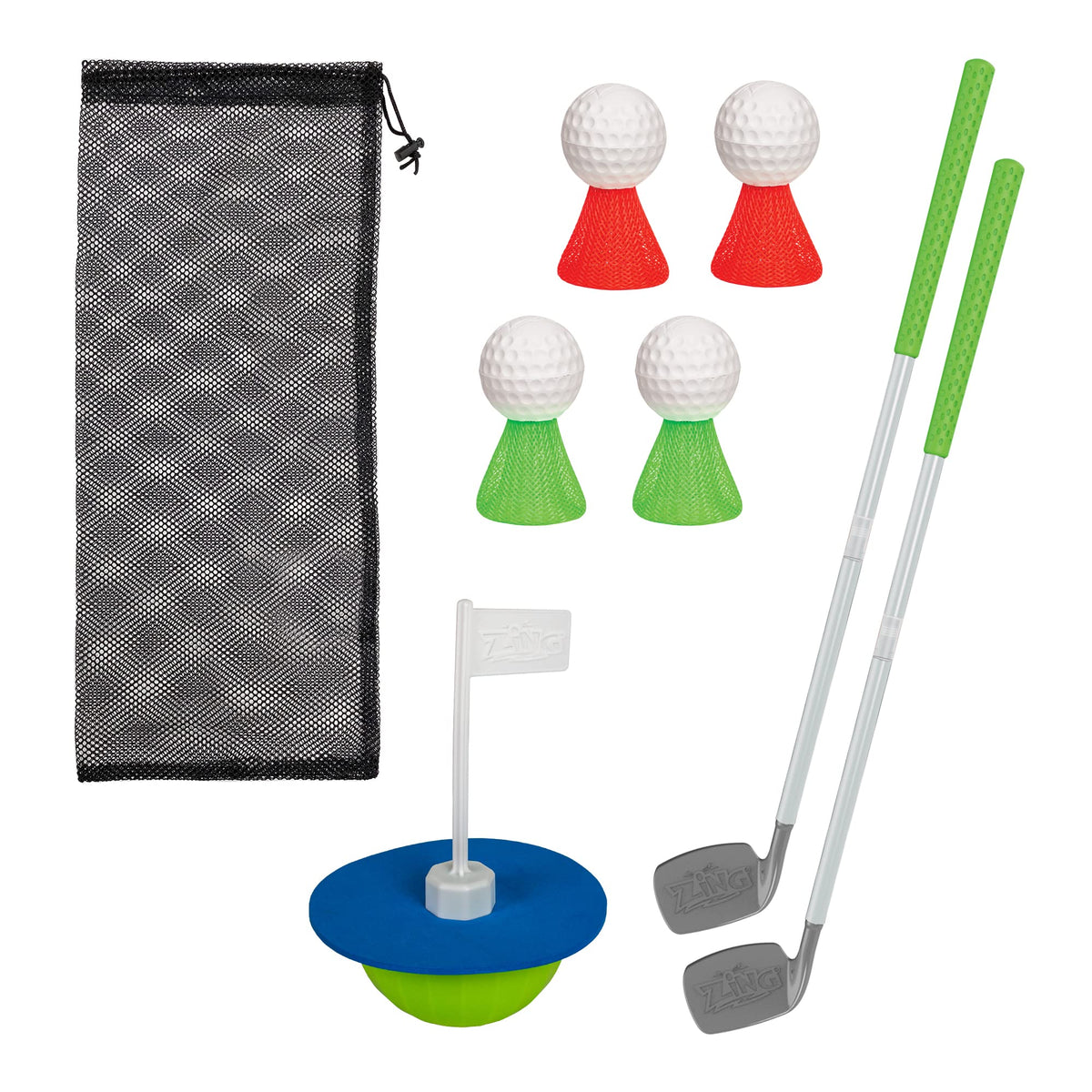 Backyard Kids Golf Set with 2 Clubs, 4 Balls & Target