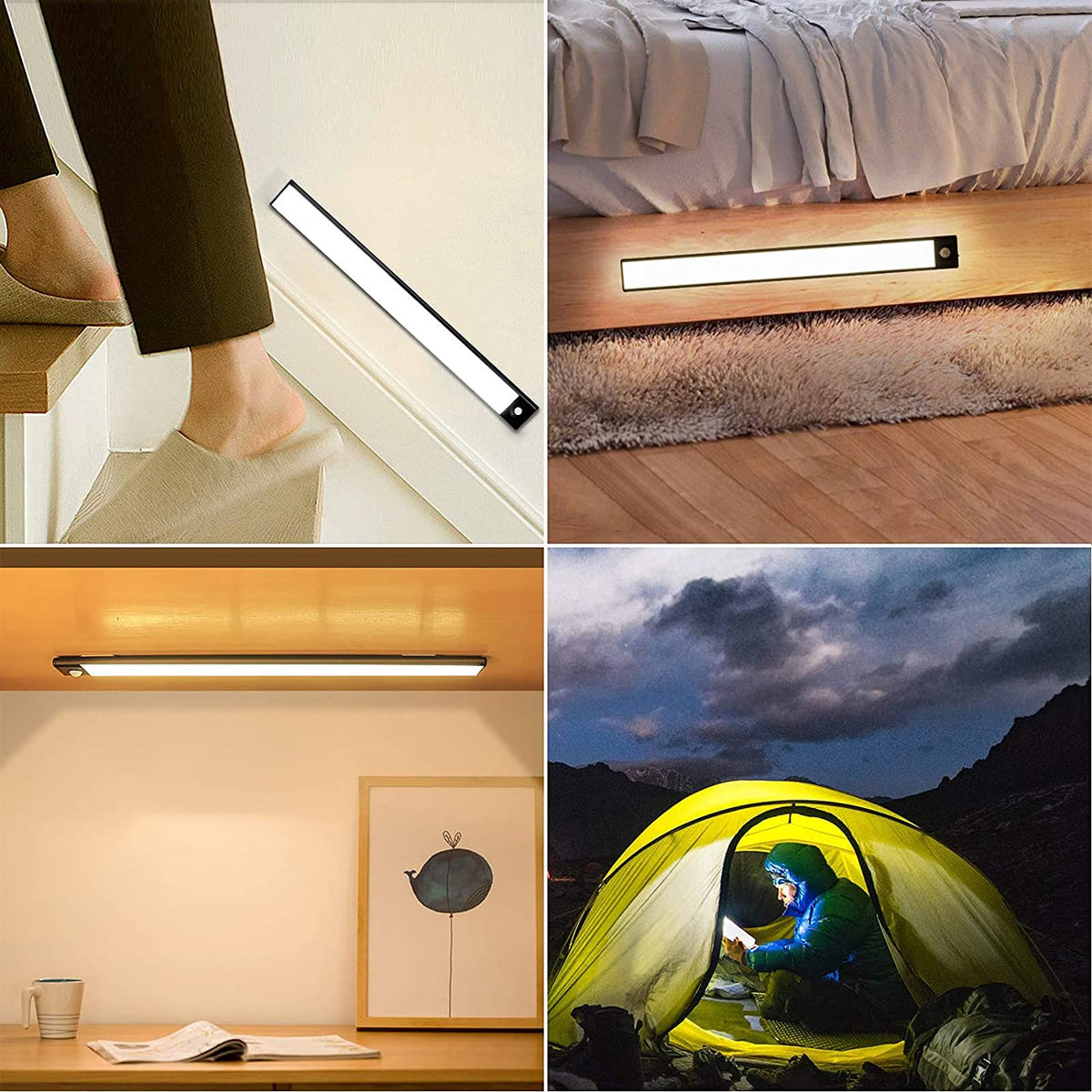 40cm Rechargeable Motion-Sensor Cabinet Light – 69 LED