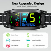 Dog Bark Collar, Rechargeable Smart Barking Collar, Anti Barking Training Collar with 5 Adjustable Sensitivity Beep Vibration Shock, Bark Shock Collar for Large Medium Small Dogs