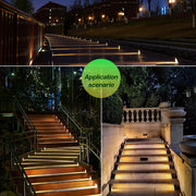 Warm-White Solar Step & Deck Lights – 6 Pack