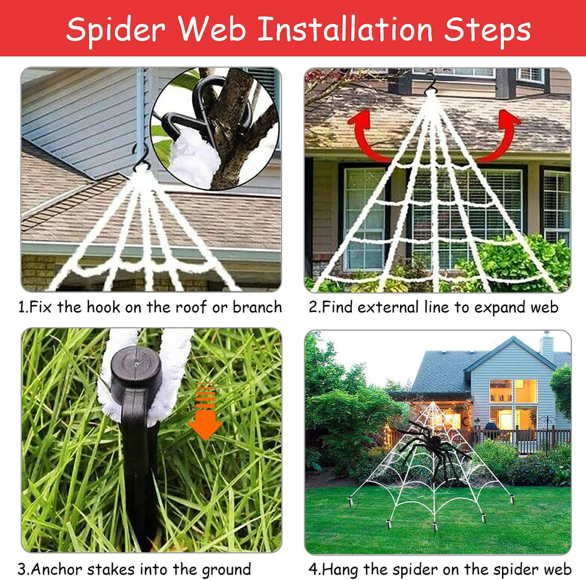 Halloween Spider Web Decoration