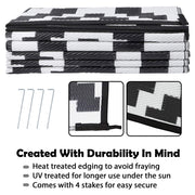 150 × 245 cm Reversible Plastic-Straw Outdoor Rug
