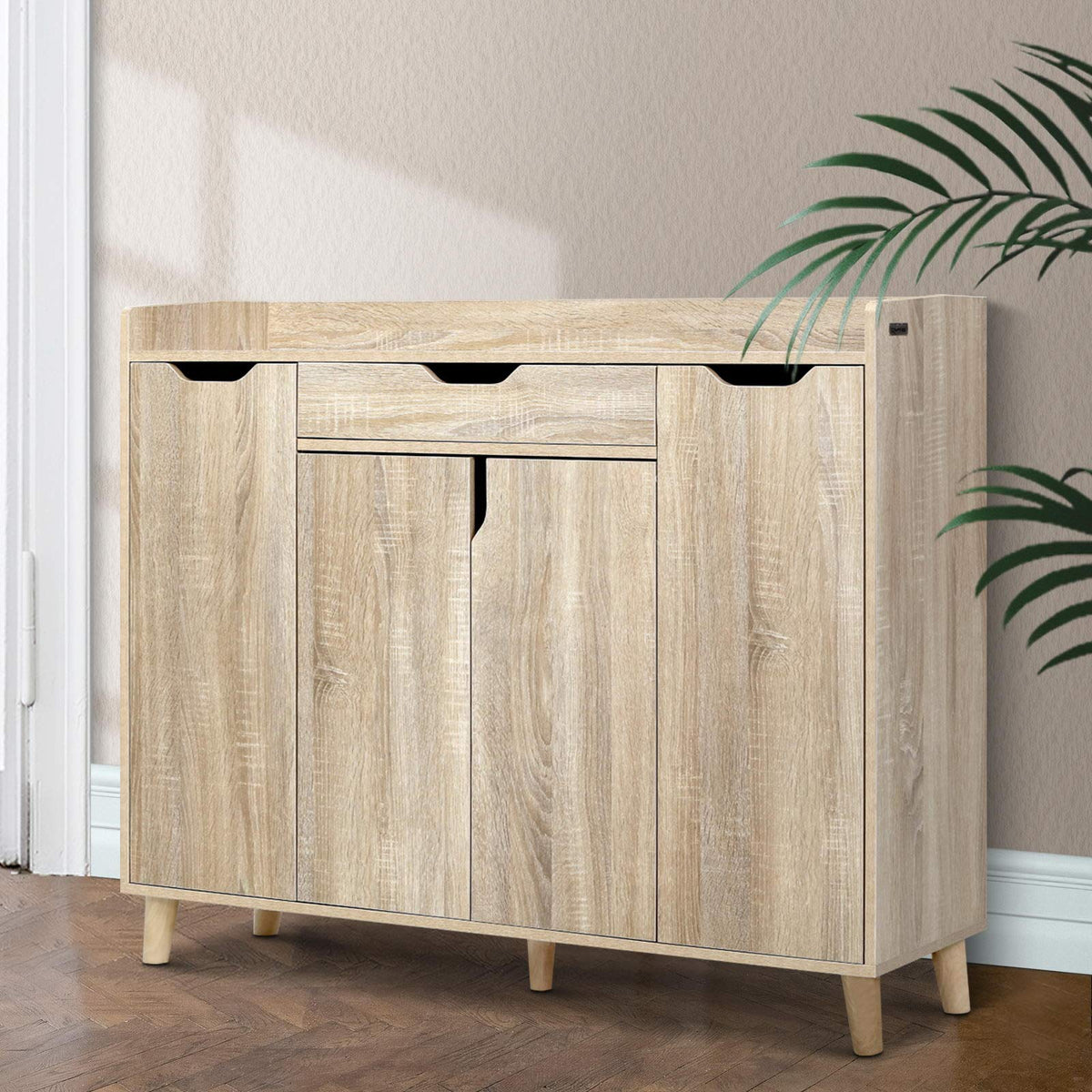 Artiss Shoe Cabinet with 3 Compartments & Drawer – Up to 26 Pairs