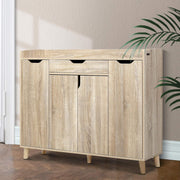 Artiss Shoe Cabinet with 3 Compartments & Drawer – Up to 26 Pairs