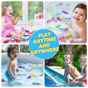 52-Piece Magnetic Fishing Game with Inflatable Pool & Basket