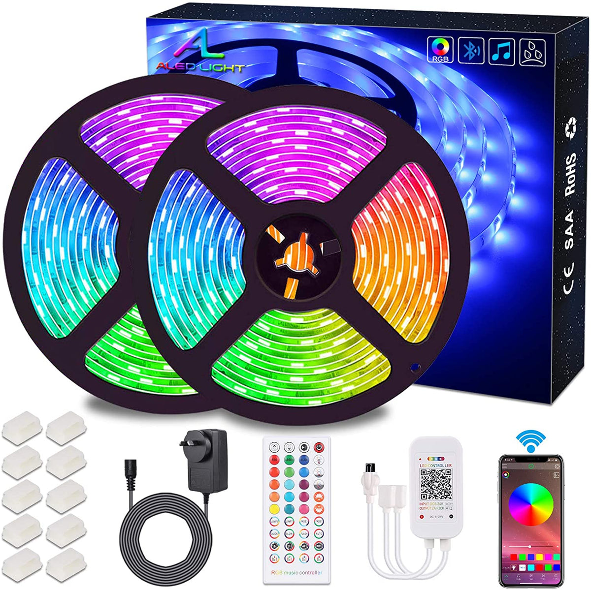 Bluetooth LED Strip Lights-Waterproof 10m
